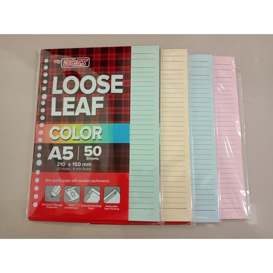 LOOSE LEAF A5 ISI 50 WARNA (BM / HM / KM / MM / MIX)