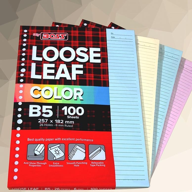 LOOSE LEAF B5 ISI 100 WARNA (BM / HM / KM / MM / MIX)