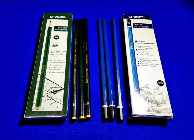 PENSIL 2B BIG HIJAU/BIRU