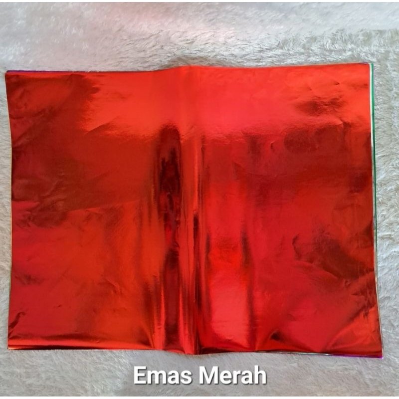 KERTAS EMAS MERAH